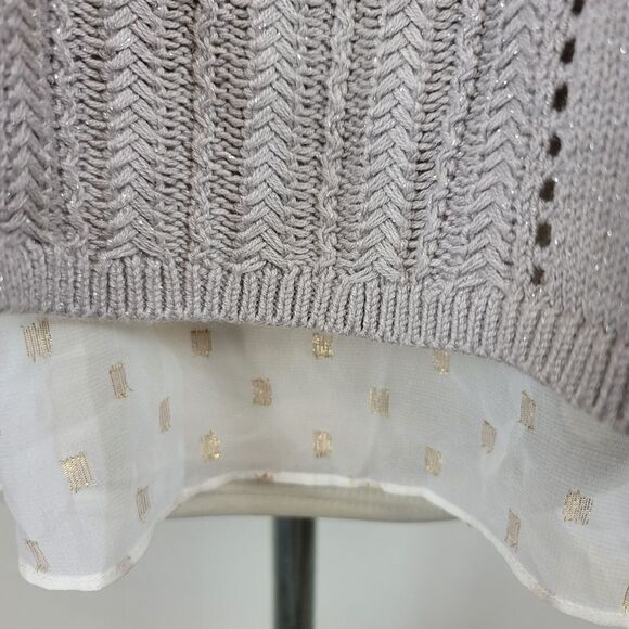 Lucky brand crochet style over semi sheer lining - Picture 9 of 14